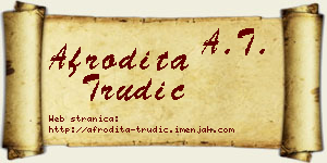 Afrodita Trudić vizit kartica